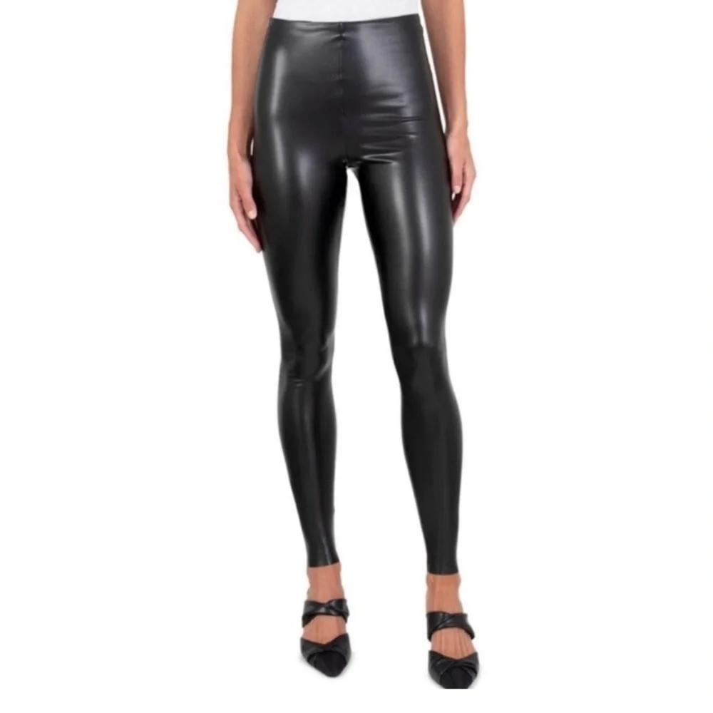 NWT Joie Black Faux Leather Legging, Contemporary fit, Sz. Medium. - Picture 2 of 8